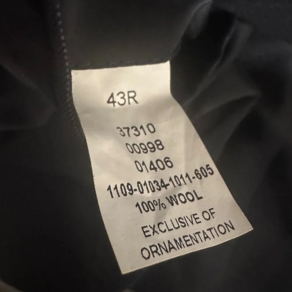 Jos A Bank Travelers Collection Mens 43R Blazer Gray Wool Tailored Fit Jacket